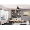 image:imageHunter Bardot Indoor Ceiling Fan Modern 5 Blades 44 inch Matte Black  with LED Light and Pull Chain Standard Mount For Bedroom Living Room Kitchen 52492Matte Black