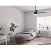 image:imageHunter Bardot Indoor Ceiling Fan Modern 5 Blades 44 inch Matte Black  with LED Light and Pull Chain Standard Mount For Bedroom Living Room Kitchen 52492Matte Black