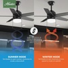 image:imageHunter Bardot Indoor Ceiling Fan Modern 5 Blades 44 inch Matte Black  with LED Light and Pull Chain Standard Mount For Bedroom Living Room Kitchen 52492Matte Black