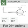 image:imageHunter Bardot Indoor Ceiling Fan Modern 5 Blades 44 inch Matte Black  with LED Light and Pull Chain Standard Mount For Bedroom Living Room Kitchen 52492Matte Black