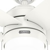 image:imageHunter Bardot Indoor Ceiling Fan Modern 5 Blades 44 inch Matte Black  with LED Light and Pull Chain Standard Mount For Bedroom Living Room Kitchen 52492Fresh White