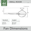 image:imageHunter Bardot Indoor Ceiling Fan Modern 5 Blades 44 inch Matte Black  with LED Light and Pull Chain Standard Mount For Bedroom Living Room Kitchen 52492Fresh White