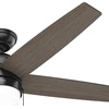 image:imageHunter Bardot Indoor Ceiling Fan Modern 5 Blades 44 inch Matte Black  with LED Light and Pull Chain Standard Mount For Bedroom Living Room Kitchen 52492Matte Black