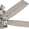 image:imageHunter Bennett Indoor Ceiling Fan Standard Mount 52 inch Matte Black  with LED Lights and Remote Control Quiet 5 Blades For Bedroom Living Room Kitchen 54189Brushed Nickel