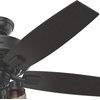 image:imageHunter Bennett Indoor Ceiling Fan Standard Mount 52 inch Matte Black  with LED Lights and Remote Control Quiet 5 Blades For Bedroom Living Room Kitchen 54189Matte Black