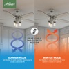 image:imageHunter Bennett Indoor Ceiling Fan Standard Mount 52 inch Matte Black  with LED Lights and Remote Control Quiet 5 Blades For Bedroom Living Room Kitchen 54189Brushed Nickel