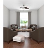 image:imageHunter Builder Deluxe Indoor Ceiling Fan Pull Chain 52 inch New Bronze  with LED Light Standard Mount 5 Blades For Bedroom Living Room Includes Bulbs 53091Brushed Nickel
