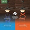 image:imageHunter Builder Deluxe Indoor Ceiling Fan Pull Chain 52 inch New Bronze  with LED Light Standard Mount 5 Blades For Bedroom Living Room Includes Bulbs 53091New Bronze