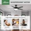 image:imageHunter Builder Deluxe Indoor Ceiling Fan Pull Chain 52 inch New Bronze  with LED Light Standard Mount 5 Blades For Bedroom Living Room Includes Bulbs 53091Matte Black