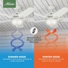 image:imageHunter Builder Deluxe Indoor Ceiling Fan Pull Chain 52 inch New Bronze  with LED Light Standard Mount 5 Blades For Bedroom Living Room Includes Bulbs 53091White