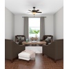 image:imageHunter Builder Deluxe Indoor Ceiling Fan Pull Chain 52 inch New Bronze  with LED Light Standard Mount 5 Blades For Bedroom Living Room Includes Bulbs 53091New Bronze