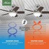 image:imageHunter Builder Deluxe Indoor Ceiling Fan Pull Chain 52 inch New Bronze  with LED Light Standard Mount 5 Blades For Bedroom Living Room Includes Bulbs 53091Brushed Nickel