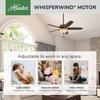 image:imageHunter Builder Deluxe Indoor Ceiling Fan Pull Chain 52 inch New Bronze  with LED Light Standard Mount 5 Blades For Bedroom Living Room Includes Bulbs 53091New Bronze
