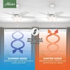 image:imageHunter Builder Deluxe Indoor Ceiling Fan Pull Chain 52 inch New Bronze  with LED Light Standard Mount 5 Blades For Bedroom Living Room Includes Bulbs 53091Snow White