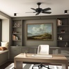image:imageHunter Builder Elite 42 inch Indoor Ceiling Fan Matte Black Ceiling Fan 3 Speed WhisperWind Motor 53485 for Bedrooms Living Rooms or KitchensMatte Black