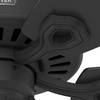 image:imageHunter Builder Elite 42 inch Indoor Ceiling Fan Matte Black Ceiling Fan 3 Speed WhisperWind Motor 53485 for Bedrooms Living Rooms or KitchensMatte Black