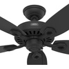 image:imageHunter Builder Elite 42 inch Indoor Ceiling Fan Matte Black Ceiling Fan 3 Speed WhisperWind Motor 53485 for Bedrooms Living Rooms or KitchensMatte Black