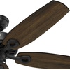 image:imageHunter Builder Elite Indoor Ceiling Fan No Light 52 inch Snow White  Standard Mount Pull Chain 5 Blades For Bedroom Living Room Kitchen 53240Matte Black