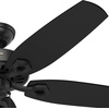 image:imageHunter Builder Elite Indoor Ceiling Fan No Light 52 inch Snow White  Standard Mount Pull Chain 5 Blades For Bedroom Living Room Kitchen 53240Matte Black