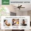 image:imageHunter Builder Elite Indoor Ceiling Fan No Light 52 inch Snow White  Standard Mount Pull Chain 5 Blades For Bedroom Living Room Kitchen 53240New Bronze finish