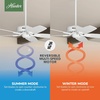 image:imageHunter Builder Elite Indoor Ceiling Fan No Light 52 inch Snow White  Standard Mount Pull Chain 5 Blades For Bedroom Living Room Kitchen 53240Snow White finish