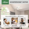image:imageHunter Builder Elite Indoor Ceiling Fan No Light 52 inch Snow White  Standard Mount Pull Chain 5 Blades For Bedroom Living Room Kitchen 53240Snow White finish