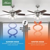 image:imageHunter Builder Plus Indoor Ceiling Fan Pull Chain 52 inch Snow White  with LED Lights Standard Mount 5 Blades For Bedroom Living Room Includes Bulbs 53236Brushed Nickel