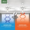 image:imageHunter Builder Plus Indoor Ceiling Fan Pull Chain 52 inch Snow White  with LED Lights Standard Mount 5 Blades For Bedroom Living Room Includes Bulbs 53236Snow White