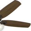 image:imageHunter Builder Plus Indoor Ceiling Fan Pull Chain 52 inch Snow White  with LED Lights Standard Mount 5 Blades For Bedroom Living Room Includes Bulbs 53236New Bronze