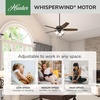 image:imageHunter Builder Plus Indoor Ceiling Fan Pull Chain 52 inch Snow White  with LED Lights Standard Mount 5 Blades For Bedroom Living Room Includes Bulbs 53236New Bronze
