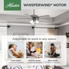 image:imageHunter Builder Plus Indoor Ceiling Fan Pull Chain 52 inch Snow White  with LED Lights Standard Mount 5 Blades For Bedroom Living Room Includes Bulbs 53236Matte Silver