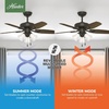 image:imageHunter Builder Plus Indoor Ceiling Fan Pull Chain 52 inch Snow White  with LED Lights Standard Mount 5 Blades For Bedroom Living Room Includes Bulbs 53236New Bronze