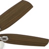 image:imageHunter Builder Plus Indoor Ceiling Fan Pull Chain 52 inch Snow White  with LED Lights Standard Mount 5 Blades For Bedroom Living Room Includes Bulbs 53236Brushed Nickel  Brazilian Cherry