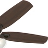 image:imageHunter Builder Plus Indoor Ceiling Fan Pull Chain 52 inch Snow White  with LED Lights Standard Mount 5 Blades For Bedroom Living Room Includes Bulbs 53236New Bronze