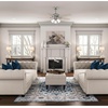 image:imageHunter Builder Plus Indoor Ceiling Fan Pull Chain 52 inch Snow White  with LED Lights Standard Mount 5 Blades For Bedroom Living Room Includes Bulbs 53236Brushed Nickel  Light Gray Oak