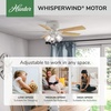 image:imageHunter Crestfield Indoor Ceiling Fan Quiet 42 inch Fresh White  with LED Lights and Pull Chain Low Profile Flush Mount 5 Blades For Bedroom Living Room Kitchen 52152Fresh White