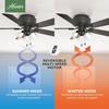 image:imageHunter Crestfield Indoor Ceiling Fan Quiet 42 inch Fresh White  with LED Lights and Pull Chain Low Profile Flush Mount 5 Blades For Bedroom Living Room Kitchen 52152Noble Bronze