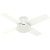 image:imageHunter Dempsey 44 inch Indoor Low Profile Ceiling Fan and Remote Control Noble Bronze Ceiling Fan 3 Speed WhisperWind Motor 59336 for Bedrooms Living Rooms or KitchensFresh White