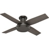 image:imageHunter Dempsey 44 inch Indoor Low Profile Ceiling Fan and Remote Control Noble Bronze Ceiling Fan 3 Speed WhisperWind Motor 59336 for Bedrooms Living Rooms or KitchensNoble Bronze
