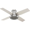image:imageHunter Dempsey 44 inch Indoor Low Profile Ceiling Fan and Remote Control Noble Bronze Ceiling Fan 3 Speed WhisperWind Motor 59336 for Bedrooms Living Rooms or KitchensBrushed Nickel