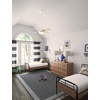 image:imageHunter Dempsey Indoor Ceiling Fan Modern 4 Blades 44 inch Fresh White  with LED Light and Remote Control Standard Mount For Bedroom Living Room Kitchen 59246Fresh White