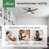 image:imageHunter Dempsey Indoor Ceiling Fan Modern 4 Blades 44 inch Fresh White  with LED Light and Remote Control Standard Mount For Bedroom Living Room Kitchen 59246Noble Bronze