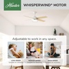 image:imageHunter Dempsey Indoor Ceiling Fan Modern 4 Blades 44 inch Fresh White  with LED Light and Remote Control Standard Mount For Bedroom Living Room Kitchen 59246Fresh White