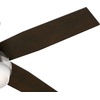 image:imageHunter Dempsey Indoor Ceiling Fan Modern 4 Blades 44 inch Fresh White  with LED Light and Remote Control Standard Mount For Bedroom Living Room Kitchen 59246Brushed Nickel  Chocolate Oak