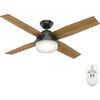 image:imageHunter Dempsey Indoor Ceiling Fan Modern 4 Blades 44 inch Fresh White  with LED Light and Remote Control Standard Mount For Bedroom Living Room Kitchen 59246Noble Bronze