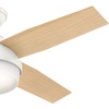 image:imageHunter Dempsey Indoor Ceiling Fan Modern 4 Blades 44 inch Fresh White  with LED Light and Remote Control Standard Mount For Bedroom Living Room Kitchen 59246Fresh White