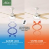 image:imageHunter Dempsey Indoor Ceiling Fan Modern 4 Blades 44 inch Fresh White  with LED Light and Remote Control Standard Mount For Bedroom Living Room Kitchen 59246Fresh White