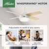image:imageHunter Dempsey Indoor Ceiling Fan Modern 4 Blades 44 inch Fresh White  with LED Light and Remote Control Standard Mount For Bedroom Living Room Kitchen 59246Fresh White