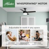 image:imageHunter Dempsey Indoor Ceiling Fan Modern 4 Blades 44 inch Fresh White  with LED Light and Remote Control Standard Mount For Bedroom Living Room Kitchen 59246Matte Black