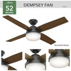 image:imageHunter Dempsey Indoor Ceiling Fan Modern 4 Blades 44 inch Fresh White  with LED Light and Remote Control Standard Mount For Bedroom Living Room Kitchen 59246Noble Bronze